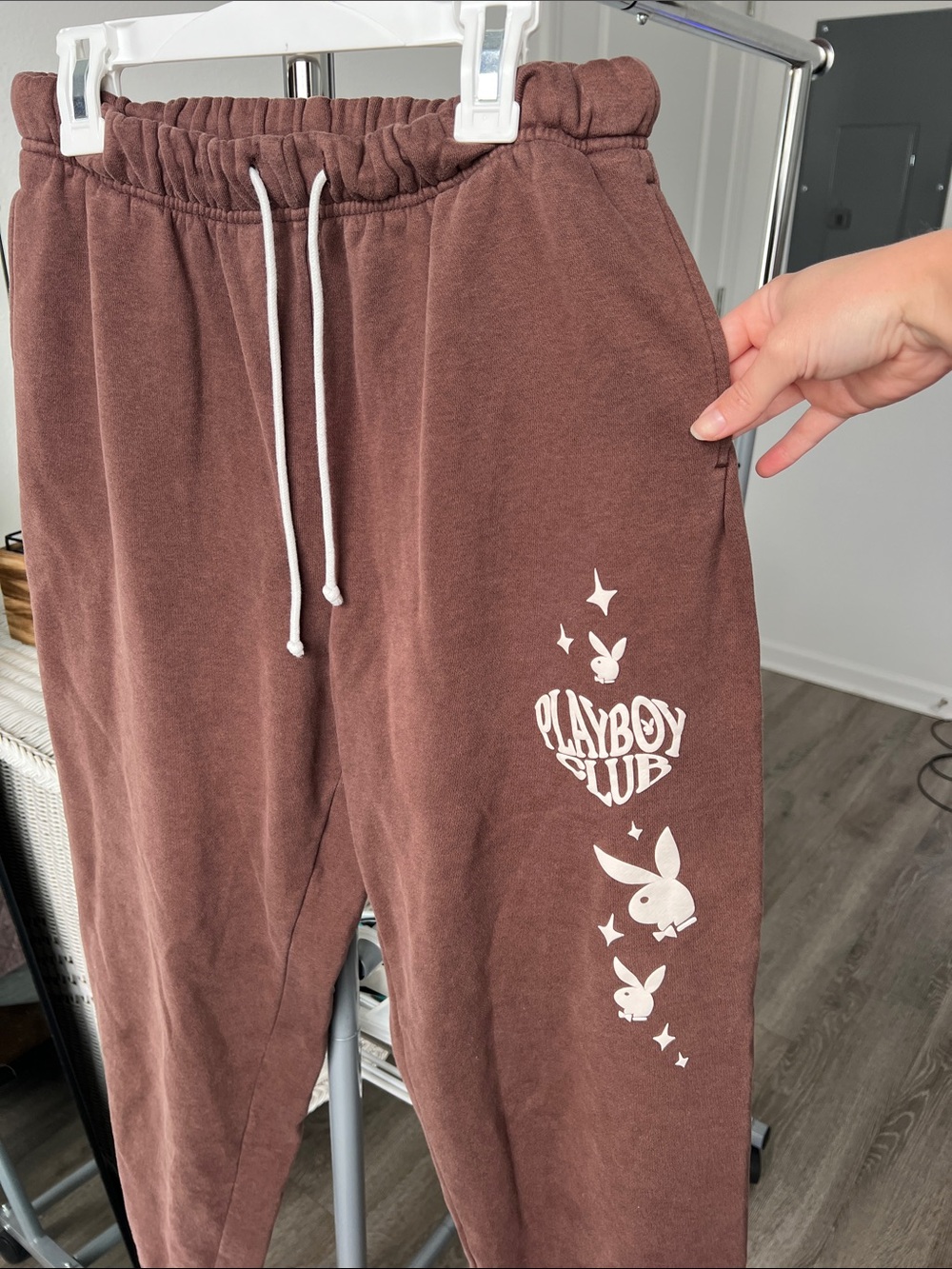 Playboy by Pacsun brown baggy sweatpants